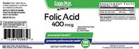 Food Plus Folic Acid 400mcg Tablets, 180 Count