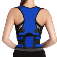Upright Posture Trainer Shoulder Brace,Strong Back Support,Stable,Cotton Spandex,Adjustable Neck Brace for Home Gym,Small,Blue,Panegy