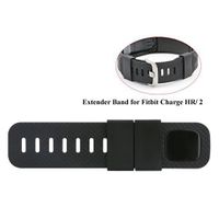 Baaletc Extender Band with Snap Closure for Fitbit Charge HR/ 2 Fitness Tracker Wristbands - Designed for Larger Size Wrists or Ankle Wear, 20mm (Width) x 90mm (Length), Black