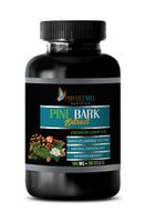 antioxidant Booster, Anti ageing - Pine BARK Extract - Premium Complex - Energy Supplements for Adults - 1 Bottle 60 Softgels