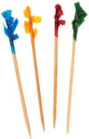 Roland Toothpicks,  Multicolored Frilled, 1000 Count (Pack of 10)