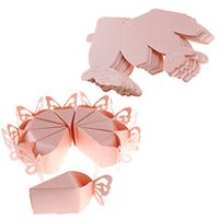 Pink Butterfly Party Wedding Favor Gift Candy Bomboniere Boxes Baby Shower x 50
