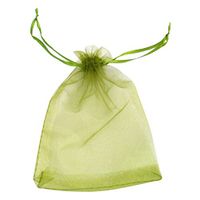 ATCG 50pcs 6x9 Inches Drawstring Organza Pouches Wedding Party Favor Gift Candy Bags (Olive Green)