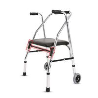 Lxn Multifunction Walking Aid Wheeled Non-Slip Waterproof Collapsible Suitable for The Elderly, Handicapped