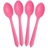 Frozen Dessert Supplies Pink Ice Cream Spoons, 5.75 inch Dessert Party Spoons - Medium-weight, Great Quality, Fast Shipping! 100 Count