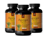 Brain Supplements for Memory and Focus - Asparagus Young Shoots Extract 600 MG - Pure and Potent Ingredients - Digestion Capsules - 3 Bottles 300 Capsules