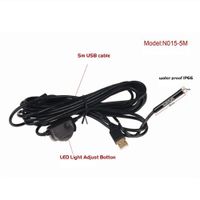Supereye N015-5 Waterproof Endoscope 5M Length 7mm Diameter Inspection Camera Borescope USB Tube Snake Scope with 6 LED