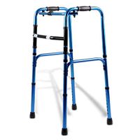 Luckya Elderly Walker Portable Anti-Skid Auxiliary Walking Walker Aluminum Folding Four-Legged Walking Stick Non-Slip Walking Stick with Hospital
