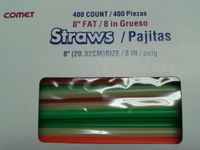 WNA Comet West 8-inch Assorted Neon Straws (Case of 2400)