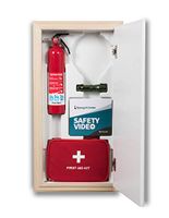Emerg-A-Center HeartSine Cabinet, Decorative Trim, Raised White Panel Door