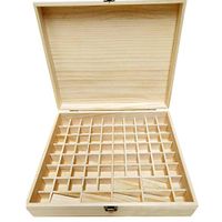 HUAhuako Wooden Essential Oil Box, Solid Natural Wood Storage Case Container Organizer for Yourself or Friends B
