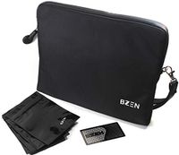 Smell proof bag by Bzen premium pouch container 12 x 9 inches + GRINDER CARD and 5 Plastic RESEALABLE bags for odors Herbs, Spices, Tea, Cheese Activated Carbon Lining, Heavy Duty, Detachable Handle