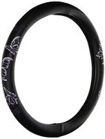 BDK Universal Fit Comfort Grip Steering Wheel Cover - Rubber (Butterfly Purple) by BDK