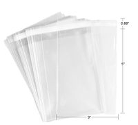 100 Pcs 3x5 2Mil Clear Flat Cello / 3"x5" Cellophane Bags Good for Candies, Cookies, Bakery Goods, Soap, Other Goodie Treats