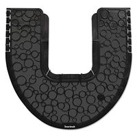 Boardwalk CMBB Commode Mat 2.0, Absorbant, Rubber, 22 x 22, Black, 6/Carton