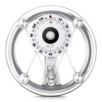 Professional Pointer Weight Scale Mechanical Dial Bathroom Scale, Tempered Glass, 260 Lbs, Easy to Read Measurements, for Adult Weight Loss Exercise