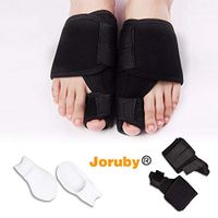 2 Pairs - Joruby Bunion Corrector & Bunion Splints Bunion Relief Protector Sleeves Kit - Toe Straightener & Corrector Brace Pad for Hallux Valgus Pain Relief - Night Time Support for Men & Women