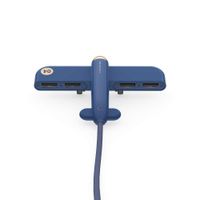 lotus.flower Multi Port 4-Port USB 2.0 Hub Powered Novelty Creative Air Force One Aircraft Airplane Plane Shape 4 Ports Multiple USB Splitter Expander for MacBook iMac PC Laptop Computer Gift (Blue)