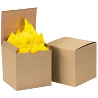 Box King GB666K Gift Boxes, 6" Length x 6" Width x 6" Depth, Kraft