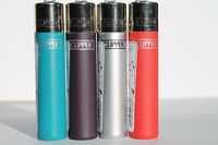 Bundle - 4 Items - Clipper Lighter" Metallic Solid" Collection