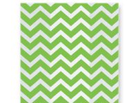 100ct Green Chevron Zig Zag Striped 4x2x9" Medium Cello Party Treat Food Snack Bags