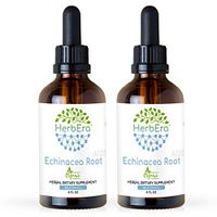 Echinacea Root A120 (2pcs) Alcohol Herbal Extract Tincture, Super-Concentrated Responsibly farmed Organic Echinacea (Echinacea Purpurea) Dried Root (2x4 fl oz)
