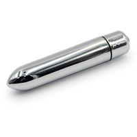 Handheld Quiet Waterproof Massaging Wand Mini Bullet Portable Waterproof 10-Frequency Mini Electric Massager, Strong Power Waterproof Wand Massage Pleasure Toys (Silver)