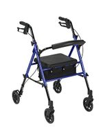 Drive Adjustable Height Rollator Rolling Walker with 6" Wheels, Blue, Model - RTL10261BL