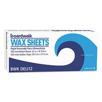 Boardwalk Interfold-Sheet Deli Paper, 12" X 10 3/4", White, 500 Sheets/Box