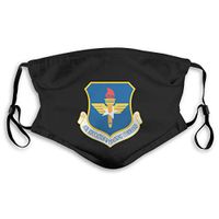 Air Education And Training Command Adult Men Women Mask, Equipped With Two Replaceable Protective 5-layer Activated Carbon Filters, M-shaped Nose Clip Mask