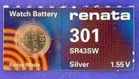Renata 301 Button Cell watch battery