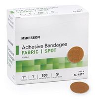 McKesson - Adhesive Spot Bandage McKesson 1 Inch Diameter Fabric Round Tan Sterile - 100/Box - McK