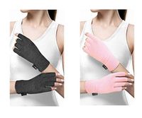 Copper Compression Cotton Arthritis Gloves. Best Copper Infused Glove for Arthritis Hands, Arthritic Fingers, Carpal Tunnel, Computer Typing, Hand Support. Fingerless. Fit for Women and Men. (1 Pair)