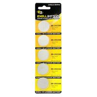 5pack Exell EB-CR2330 3V Lithium Coin Cell Battery Replaces CR2330, ECR2330, CR-2330, DL2330, DL 2330, DL-2330