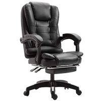 Massage Chair Computer Chair Leather Reclining Massage Boss Chair Lunch Break Staff Office Chair Seat Black