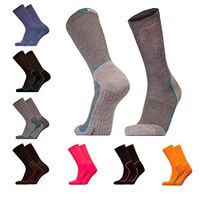 UphillSport “Kevo” Trekking 4-Layer M4 Drytech Sock w/Merino & Coolmax (Pink w/Lila Stripe)(M 6.5-9, W 8-10.5)