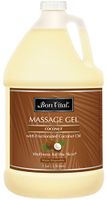 Bon Vital' Coconut Massage Gel Made with 100% Pure Fractionated Coconut Oil, Great for at-Home Use in Relaxing Back Massages & Neck Massages, Moisturizes Skin Without Clogging Pores,1 Gallon Bottle