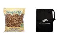 Darice DIY Crafts Supplies Gift Wrapping Filler Paper Shredded Natural 170 Cubic inches (4 Pack) 5303 01 Bundle with 1 Artsiga Crafts Small Bag