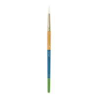 Darice Round Paintbrush - White Synthetic - Multicolored - Size 6
