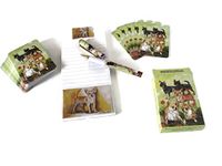Dog Lover's Gift Set! - 4 Piece Bundle- One Custom Fine Art Writing Pen, One Matching Magnetic List Pad, One Matching Decorative Magnet, One Matching Deck Playing Cards (Chihuahua)