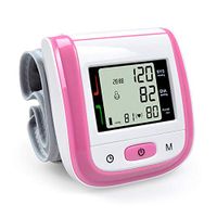 YGSYSC Wrist Electronic Blood Pressure Monitor with Voice Announcement, Wristfully Automatic Accurate, Perfect for Health Monitoring - Green,Pink