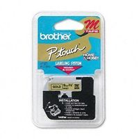 NEW - M Series Tape Cartridge for P-Touch Labelers, 3/8w, Black on Gold - M821 by Brother