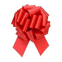 Berwick Offray Ribbon Pull Bow, 5.5'' Diameter with 20 Loops, Imperial Red