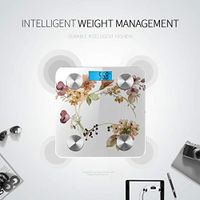 LYAOE Bluetooth Body Fat Scale Hand Drawing Smart Wireless Scale with LCD Display Measuring Body Weight Bmi and Health Digital Scale
