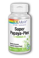 Solaray Super Papaya-Plex Mint Chewable Tablets, 90 Count (4 Pack)