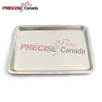 PRECISE CANADA: Flat Type Instrument Tray, Stainless Steel, 13-5/8" X 9-3/4" X 5/8"