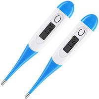 2 Pieces Digital Thermometer Soft Head Rectal and Oral Thermometer for Adults and Babies, Precision Thermometer for Accurate and Fast Readings