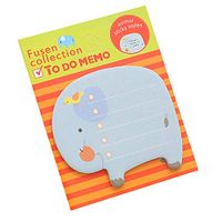 Grey990 2 x Sticky Note Panda/Pig/Cat/Elephant Pattern Self Adhesive Memo Pad Sticker Notepad Office Stationery Supplies - 8cm x 5.4cm (Approx) Elephant Pattern