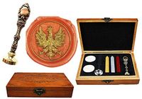 MNYR Vintage Phoenix Bird Decorative Luxury Wood Box Gold Metal Peacock Wedding Invitations Gift Cards Paper Stationary Envelope Seals Custom Wax Seal Sealing Stamp Sticks Melting Spoon Gift Box Kit