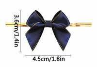 Navy Gift Bows,Twist Tie Bows for Bakery Candy Lollipop Cello Bag (50 Pack)